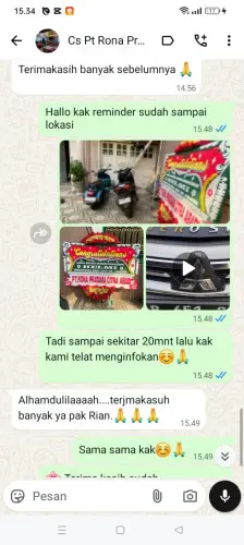 Testimonial Papan Bunga bandar lampung